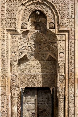 the entrance to the wall of the cathedral of the ancient city of the old town of the state of