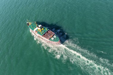 cargo ship in water of Bosphorus bay