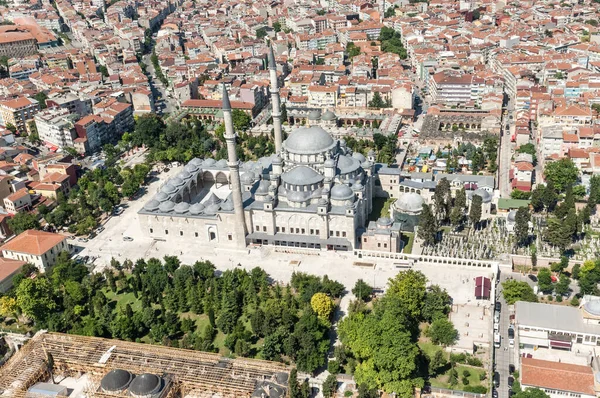 İstanbul, Türkiye 'deki Süleyman Camii' nin insansız hava aracı görüntüsü