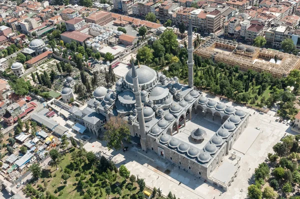 Aerial Drone View Suleymaniye Mosque Isztambulban Törökország — Stock Fotó