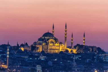 istanbul, turkey-circa september, 2019: view of the Suleymaniye Mosque 