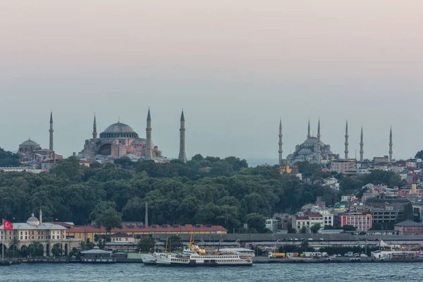 Solnedgång Syn Staden Istanbul Kalkon — Stockfoto