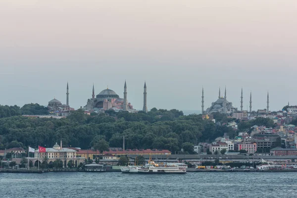 Solnedgång Syn Staden Istanbul Kalkon — Stockfoto