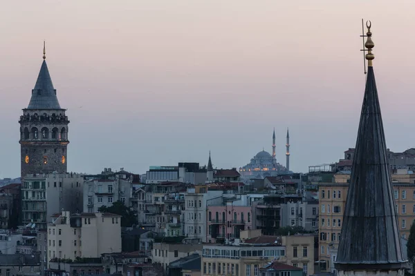 Ηλιοβασίλεμα Άποψη Της Πόλης Της Istanbul Γαλοπούλα — Φωτογραφία Αρχείου