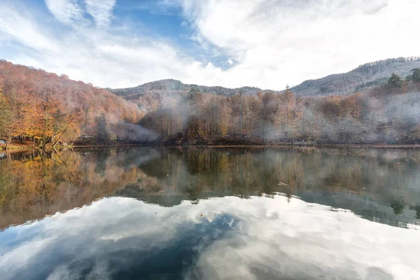 Beautiful Mountain Landscape Background Lake Autumn — Photo