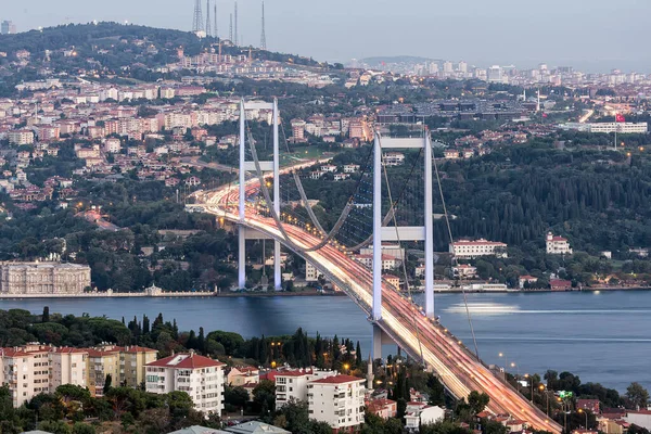 Aerial View Bosphorus Bridge Istanbul Turkey — Foto Stock