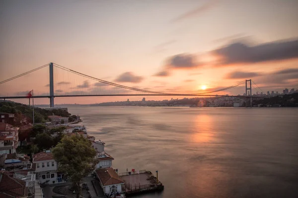 Istanbul Bosphorus Bridge Night Istanbul Turkey — Foto de Stock