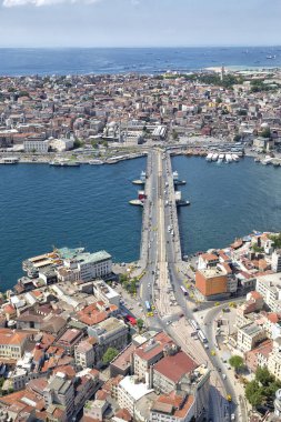 İsveç 'teki Stockholm şehrinin hava manzarası.