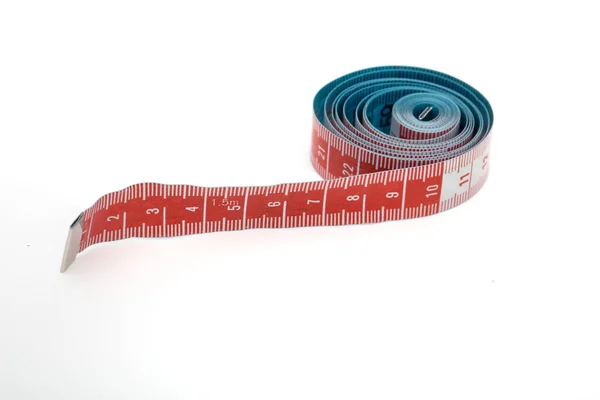 Measuring Tape Siolated White Background — Stockfoto