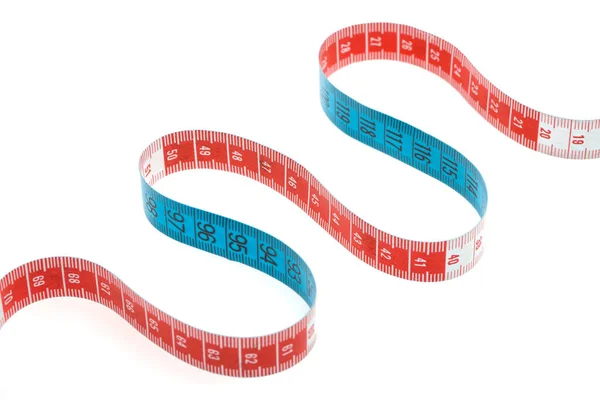 Measuring Tape Siolated White Background — Photo