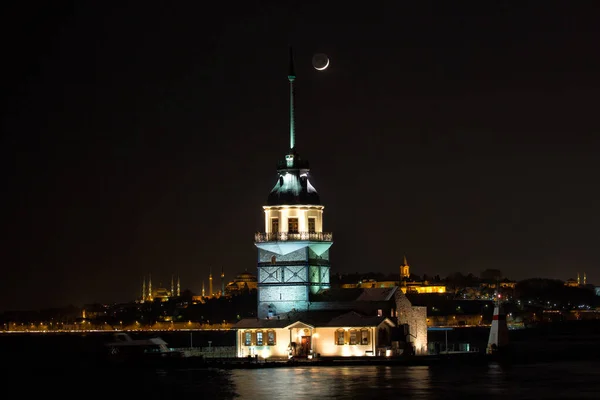 Vista Nocturna Ciudad Stockholm Suecia — Foto de Stock