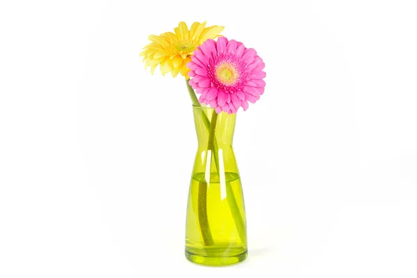 Beautiful Bouquet Flowers Vase Isolated White — Stock Photo, Image