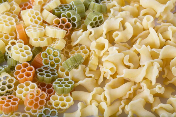 Variety Types Shapes Dry Italian Pasta Various Pasta Cooking Concept Stock Picture