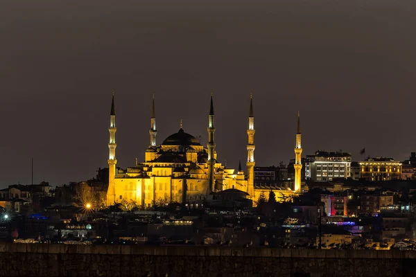 Vista Nocturna Ciudad Estambul Pavo —  Fotos de Stock