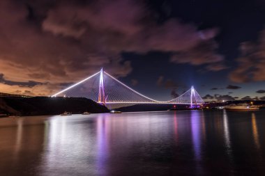 Bosphorus Panorama. The Sultan Selim Yavuz Bridge is the third bridge across the Bosphorus. Located north of Istanbul.