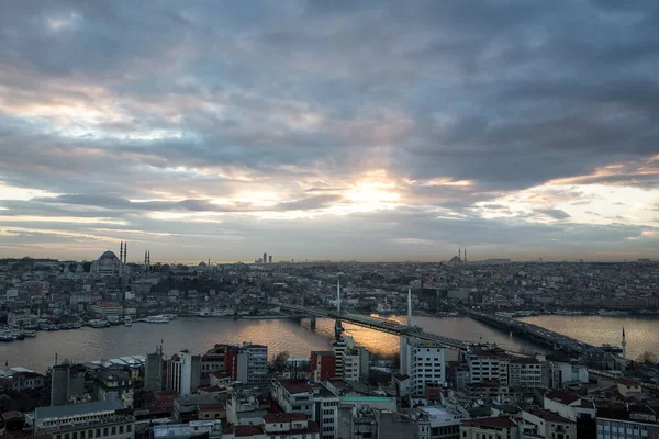 Panoramic View City Istanbul Galata Tower — Photo