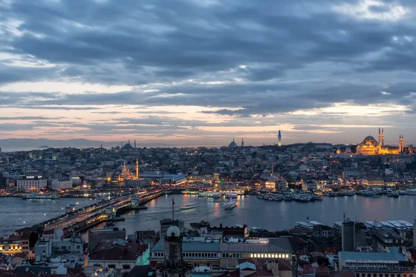 Закат Вид Город Istanbul Индейка — стоковое фото