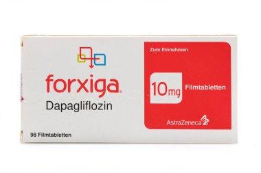 ISTANBUL, TURKEY - 19 Ekim 2016: Forxiga (dapagliflozin), gliflozin grubundan diyabet ilacı, sglt2 inhibitörü.