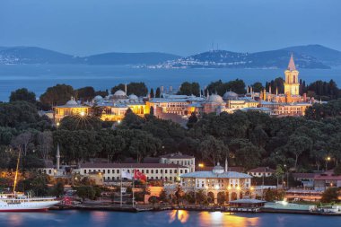 Sunset over Topkapi, the main palace of the Ottoman Empire, Istanbul, Turkey  