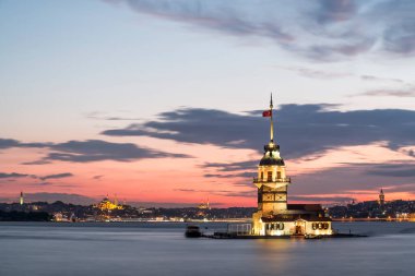 İstanbul, Türkiye 'deki Bakire Kulesi (KIZ KULESI - USKUDAR)