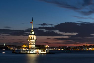 İstanbul, Türkiye 'deki Bakire Kulesi (KIZ KULESI - USKUDAR)