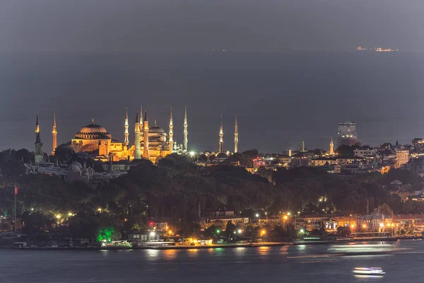 Noční Pohled Město Istanbul Krocan — Stock fotografie