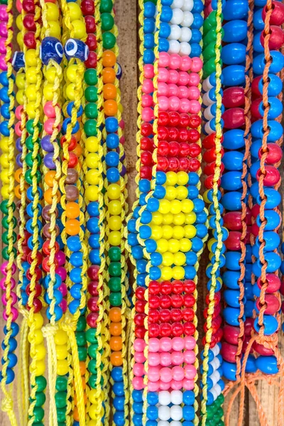 Colorful Bracelets Beads Fashion Background — Fotografia de Stock