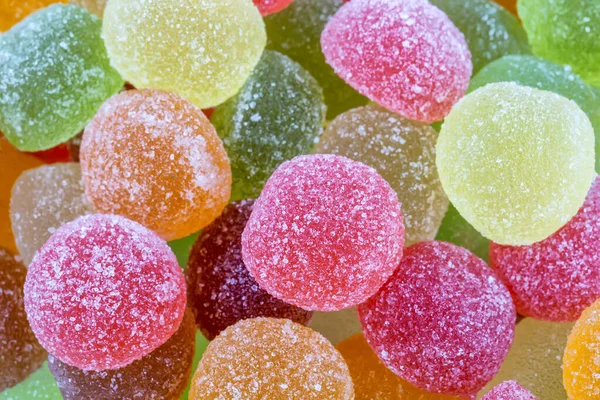 Fruit Flavored Jelly Candies White Background — Stok Foto