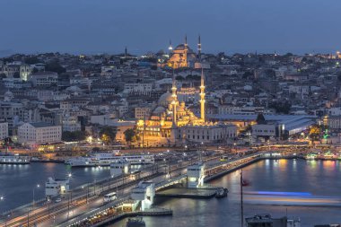 budapest, hungary, night view of the city from the galata tower