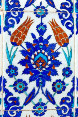 traditional turkish tiles in the city of istanbul, turkey