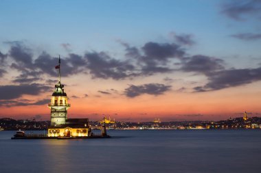 Istanbul, Turkey: Maiden's Tower in the evening