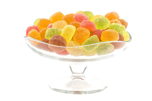 Fruit Flavored Jelly Candies White Background — Photo