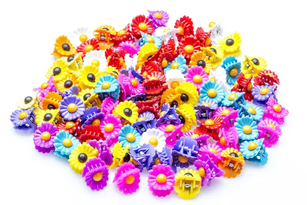 Colorful Plastic Hairpins Background —  Fotos de Stock