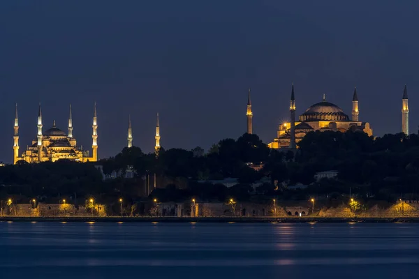Beautiful Mosque Sunset Istanbul Turkey — стокове фото