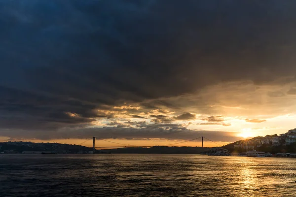 Pôr Sol Sobre Mar — Fotografia de Stock