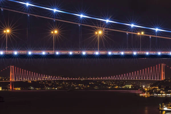 Barselona Şehrinin Gece Manzarası — Stok fotoğraf