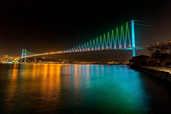 View Beautiful Bridge River City Thailand — Foto de Stock