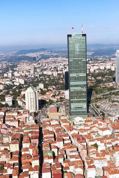 Helicopter view of Istanbul. Sapphire Residence Maslak vicinity and the view.