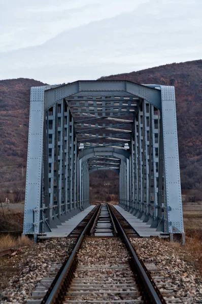 Dağlardaki Demiryolu Rayları — Stok fotoğraf