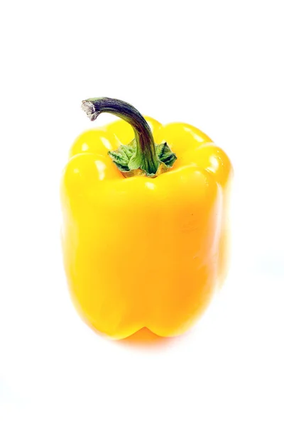 Yellow Bell Pepper Isolated White Background — Stock Photo, Image