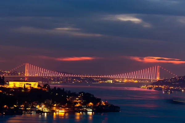 Sonnenuntergang Blick Auf Die Stadt Istanbul Türkei — Stockfoto