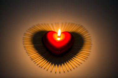 beautful view if burning candle on a black background
