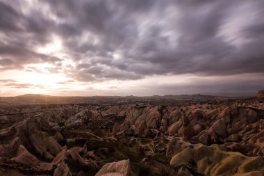 İsrail 'in kuzeyindeki Negev Çölü' nün güzel manzarası
