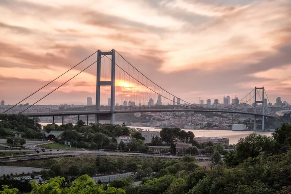 Evening View City Istanbul Turkey — стоковое фото