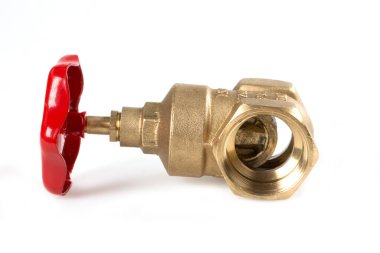 Beyaz arkaplanda kırmızı ve sarı kapakçık