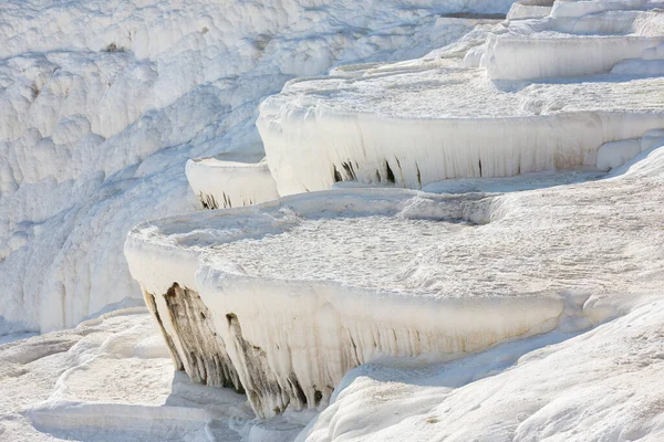 Natürliche Travertin Pools Und Terrassen Pamukkale Baumwollburg Südwesten Der Türkei — Stockfoto