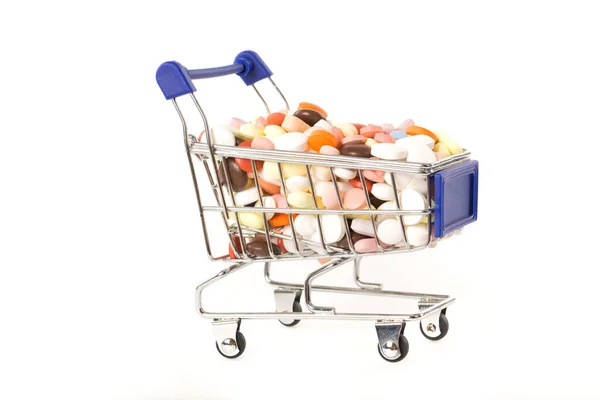 Medical Pills Shopping Cart — Stockfoto