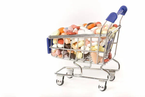 Medical Pills Shopping Cart — Stock fotografie