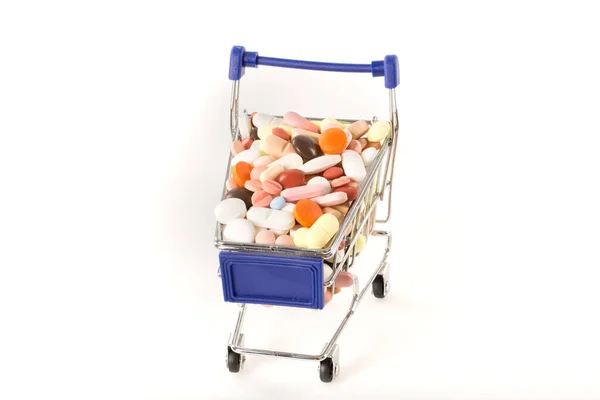 Medical Pills Shopping Cart — Foto de Stock