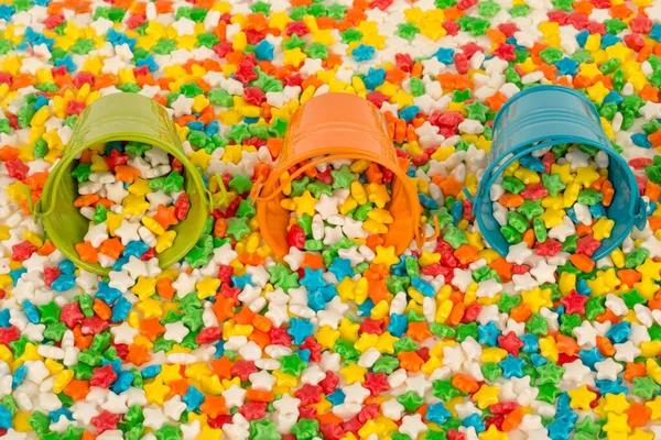 Close View Colorful Stars Candies — Stock Photo, Image